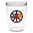 Jewish Peace, Love & Happiness 16 oz Insulated Beverage Tumbler, Clear