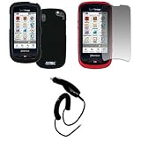 Empire Pantech HotShot Negro emborrachado Tapa Hard Case + Screen Protector + car charge (CLA) [Bote Empire]
