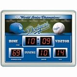 Los Angeles Dodgers Clock - 14"x19" Scoreboard