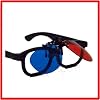 Clip On 3D Glasses Red and Blue/Cyan - For 3D DVD and Blu Ray - Anaglyph