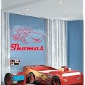 (LARGE) LIGHTNING MCQUEEN CARS & PERSONALISED NAME DISNEY BEDROOM VINYL WALL ART DECAL STICKER 14 COLOURS AVAILABLE