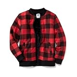 オールドネイビー OLD NAVY/ シェルパ-ラインドボンバージャケット レッド バッファロー チェック アウタージャケット XS【並行輸入】