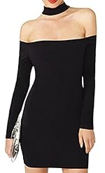 Sexy Strapless Halter Long Sleeves Above the Knee Sheath Polyester Backless Evening Dress 