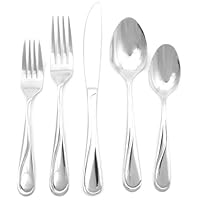 Hampton Forge Silversmiths Swirl Mirror 90-Piece Flatware Set