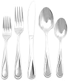 Hampton Forge Silversmiths Swirl Mirror 90-Piece Flatware Set