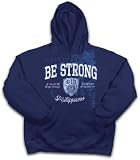 Kerusso Christian Hooded Sweat - Be Strong Navy