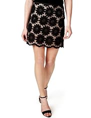 Limited Collection Cotton Rich Organza Floral Embroidered Mini Skirt