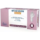 Medi-Pak Non-Sterile Powder-Free Vinyl Exam Gloves, Smooth Ivory Ambidextrous Medium - Case of 1000 (100 per Box, 10 Boxes per Case)