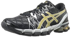 Asics - Mens Running Gel-Kinsei 5 Shoes In Black/Gold/Silver, UK: 7.5 UK, Black/Gold/Silver