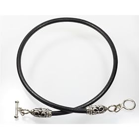 【クリックで詳細表示】ReiZ 革とシルバーのシンプルチョーカー！ CHO10 ＃ブラック