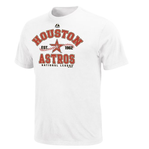 MLB Houston Astros Adult Short Sleeve Basic Tee (White, X-Large)