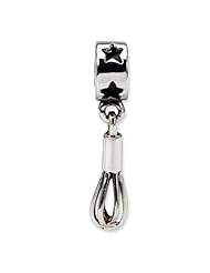 Sterling Silver Whisk Dangle Bead