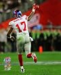 Plaxico Burress Giants w/Football Super Bowl XLII 8x10