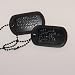 Black military dog tags
