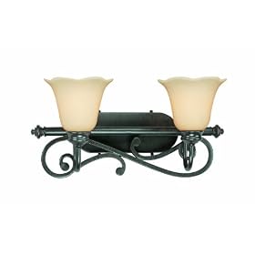 Thomas Lighting M1862-26 NAPA Two-Light 21-Inch W by 10-Inch H Bath Light, Natural Slate