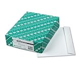 Quality Park 37693 Quality Park Gummed Booklet Envelopes, 9x12, White, 100/Box