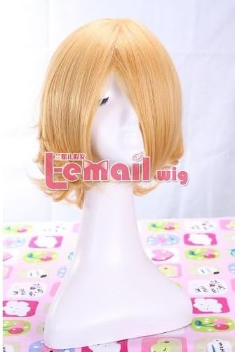 High Quality Top Sale 30cm Short Blonde Kagamine Rin Cosplay Short Wig Party+free Wig Cap Osml01