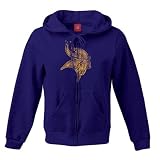 Minnesota Vikings Women's Purple Pro Grade Full Zip Hooded Sweatshirt