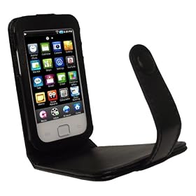 Buy iGadgitz Black Genuine Leather Case Cover for Samsung Galaxy Player 50 MP3 Player... now!