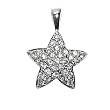 Silver Cubic Zirconia Pendants, Size: 17mm