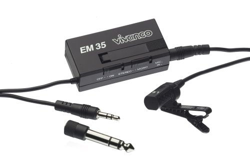 Vivanco EM 35 Elektret-Kravatten-Mikrofon stereo