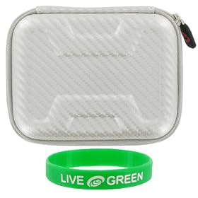 Memory Foam Hard Shell Case (Candy Silver) for Canon PowerShot SD1200IS Digital Camera Green