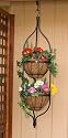 Luster Leaf Link-Ups Hanging 3-Foot Vertical Garden Planter With 2 Baskets Black #939