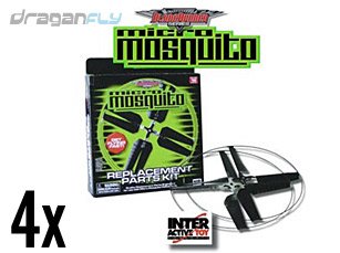 41u82DJmAtL 4 Micro Mosquito RC Helicopter Replacement Parts Kits: 4 Rotor Sets, 4 Tail Propellers, Spacers, Stoppes, Locking Pins