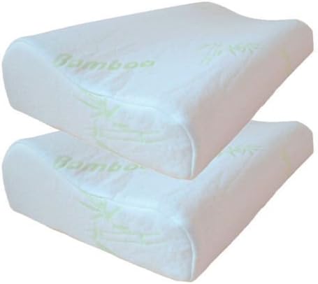 Kissmoji Hotel Comfort Bamboo Pillows Memory Foam King Size Hypoallergenic(Set of 2 King Pollows)