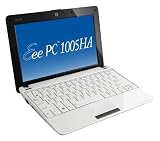 Asus 1005HA 10-inch Netbook (Intel Atom N270 1.6 GHz Processor, 1 GB RAM, 160 GB HDD, WLAN, Webcam, up to 8.5 Hours Battery, Windows XP, Windows Live Suite, White)