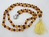 Rudraksha Prayer Beads Yellow Jade Meditation Rosary Om Japamala