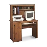 Sugar Creek Computer Desk with Hutch- Spiced Pine