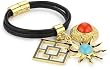 Trina Turk Leather Charm Black Bracelet