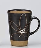 黒マット一珍花ビアジョッキ　【ジョッキ 美濃焼】