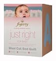 LITTLE FOGARTY WOOL COT BED QUILT 120X150CM