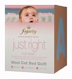 LITTLE FOGARTY WOOL COT BED QUILT 120X150CM