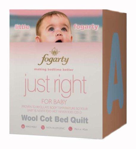 LITTLE FOGARTY WOOL COT BED QUILT 120X150CM
