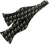 Georgia Tech Bow Tie - Georgia Tech Black Hand-Tied Bow Tie with Yellow Jacket Logo