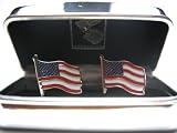 American Flag Cufflinks : USA Red, White and Blue Flag Cufflinks W/Gift Box