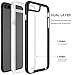iPhone 7 Plus Case, Kaptron Slim Fit Premium Clear Soft TPU Back Panel with Hard Protective Coloured Bumper Case for Apple iPhone 7 Plus (2016) (Blk)