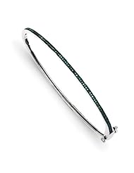 Sterling Silver Blue Diamond Bangle