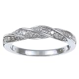 10k White Gold 1/2 Carat Pave Braid Style Diamond Band (G-H, I1-I2)