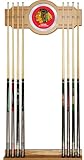 Chicago Blackhawks Pool Cue Rack With Mirror