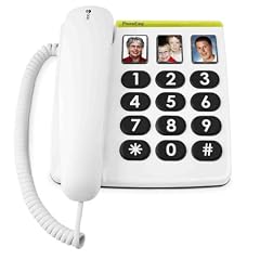 Doro PhoneEasy 331ph, Schnurgebundenes Gro�tastentelefon mit 3 Dirktwahl-Fototasten, wei�