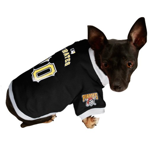 Pittsburgh Pirates Black Mesh Pet Jersey (Medium)