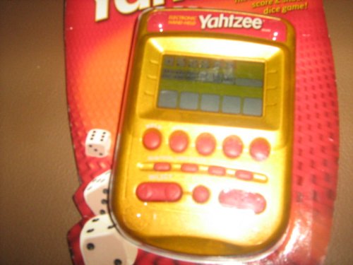 2004 Hasbro Parker Brothers Electronic Hand-Held Golden Yahtzee LCD Game #04511