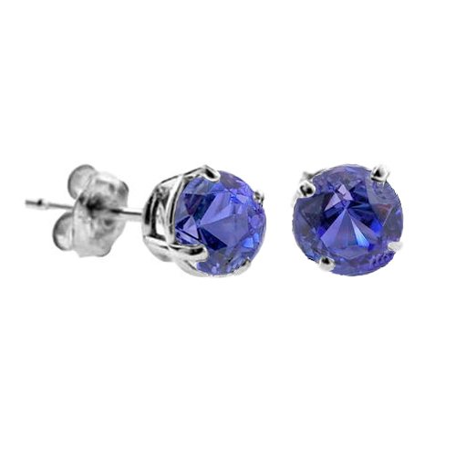 Vir Jewels Damen-Ohrringe 14 Karat 585 Wei&szlig;gold Tansanit 2 Karat VJS2.00TZW Preisvergleich