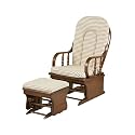 Bassettbaby Cape Cod Glider with Ottoman, Cherry
