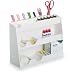 TrippNT 50138 White PVC Plastic Bench Top Workstation, 16 Compartments, Medium, 16" Width x 12" Height x 7" Depth