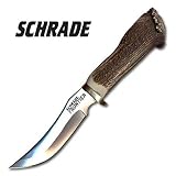 Schrade Fixed Blade Knife Stag Frontier Skinner